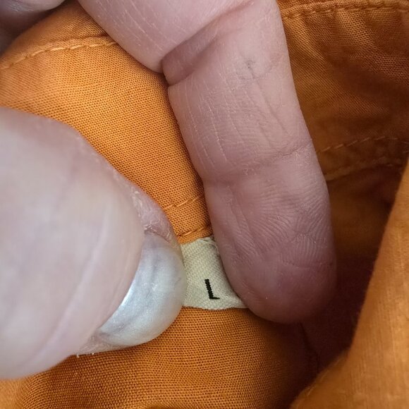 J. CREW ORANGE BUTTON DOWN LONG SLEEVE SHIRT MENS SIZE LARGE EUC - Picture 5 of 6